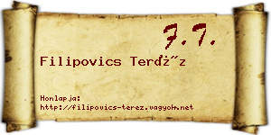 Filipovics Teréz névjegykártya
